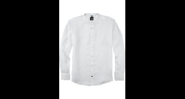 OLYMP Casual Regular Fit Linnen Overhemd wit, Effen