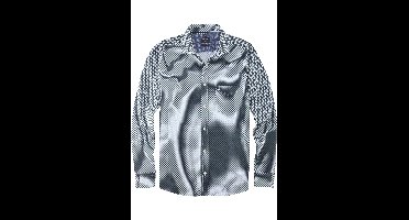 OLYMP Casual Regular Fit Overhemd marine, Bedrukt