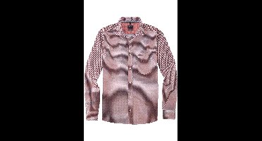 OLYMP Casual Regular Fit Overhemd rood, Bedrukt