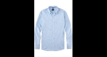 OLYMP Casual Regular Fit Overhemd blauw, Faux-uni