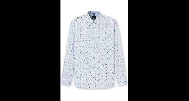 OLYMP Casual Regular Fit Overhemd wit, Bedrukt