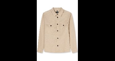 OLYMP Casual Regular Fit Overshirt beige, Effen