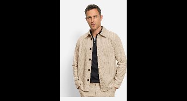 OLYMP Casual Regular Fit Overshirt beige, Effen