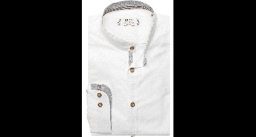 Pure Slim Fit Traditioneel overhemd wit, Effen