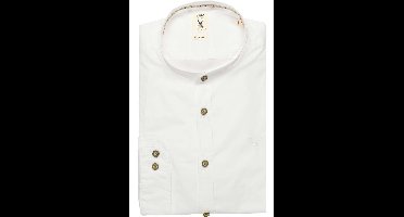 Pure Slim Fit Traditioneel overhemd wit, Effen