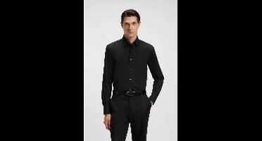 BOSS Overhemd zwart, Effen