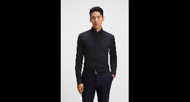 BOSS Overhemd donkerblauw, Effen