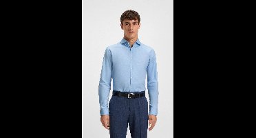 BOSS Overhemd lichtblauw, Gestreept