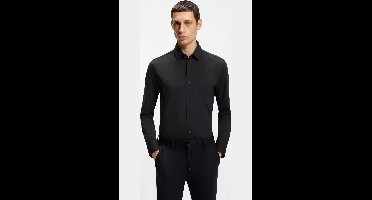 BOSS Overhemd zwart, Effen