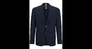BOSS Slim Fit Blazer donkerblauw, Motief