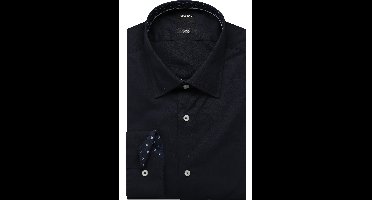 BOSS Overhemd donkerblauw, Effen