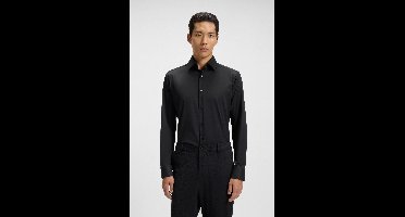 BOSS Overhemd zwart, Effen