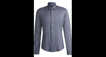 BOSS Overhemd donkerblauw, Effen