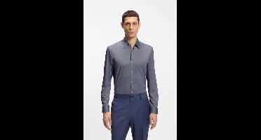 BOSS Slim Fit Overhemd donkerblauw, Effen