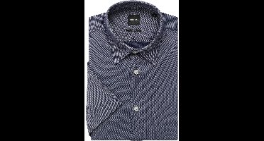 BOSS Slim Fit Overhemd Korte mouw donkerblauw