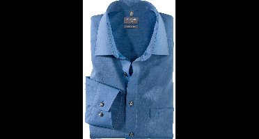 OLYMP Luxor Comfort Fit Overhemd blauw, Effen