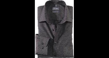OLYMP Luxor Comfort Fit Overhemd antraciet, Effen