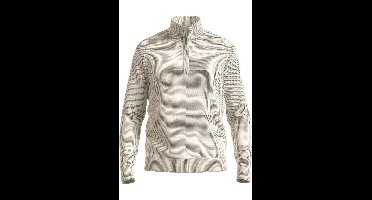 OLYMP x Boris Herrmann Regular Fit Half-Zip Sweater ecru, Gestreept