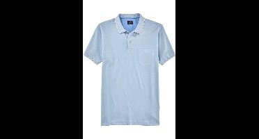 OLYMP Casual Modern Fit Polo shirt Korte mouw lichtblauw