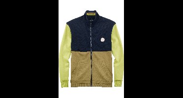 OLYMP Casual Body Fit Sweatjacket nachtblauw, Effen