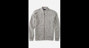 OLYMP Casual Regular Fit Sweatjacket lichtgrijs, Effen