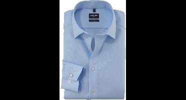OLYMP Luxor Modern Fit Overhemd blauw, Effen