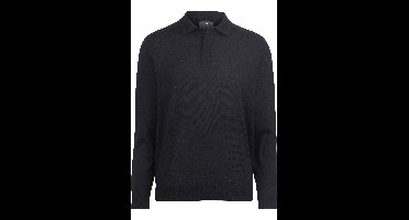 OLYMP SIGNATURE Casual Regular Fit gebreide polo zwart, Effen