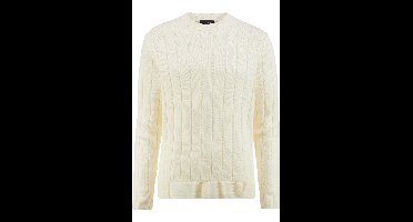 OLYMP SIGNATURE Casual Regular Fit Trui ronde hals ecru, Effen