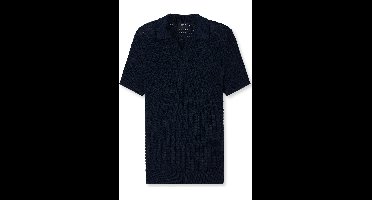 OLYMP SIGNATURE Casual Regular Fit gebreide polo marine, Effen