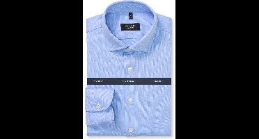 OLYMP SIGNATURE Tailored Fit Jersey shirt blauw, Effen