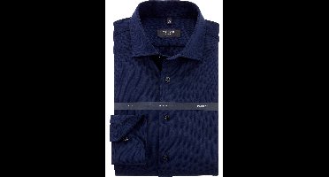 OLYMP SIGNATURE Tailored Fit Jersey shirt nachtblauw, Effen