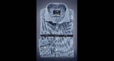 OLYMP SIGNATURE Tailored Fit Overhemd blauw, Effen