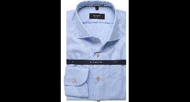 OLYMP SIGNATURE Tailored Fit Overhemd blauw, Effen