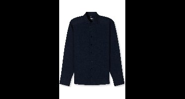 OLYMP SIGNATURE Casual Tailored Fit Linnen Overhemd blauw, Effen