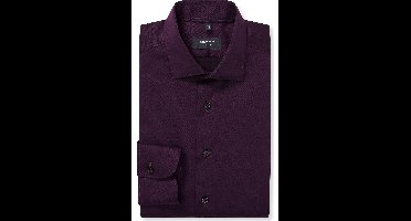 OLYMP SIGNATURE Tailored Fit Overhemd pruim, Faux-uni