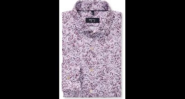 OLYMP SIGNATURE Tailored Fit Overhemd pruim, Bedrukt