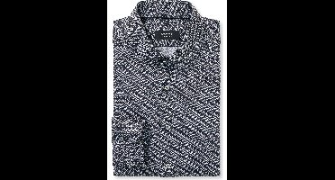 OLYMP SIGNATURE Tailored Fit Overhemd nachtblauw, Motief