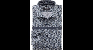 OLYMP SIGNATURE Tailored Fit Overhemd olijf, Motief