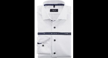 OLYMP SIGNATURE Tailored Fit Overhemd wit, Faux-uni