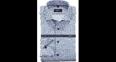 OLYMP SIGNATURE Tailored Fit Overhemd blauw, Bedrukt