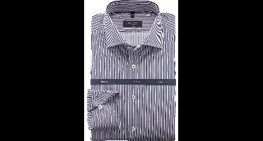 OLYMP SIGNATURE Tailored Fit Overhemd nachtblauw, Gestreept
