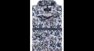 OLYMP SIGNATURE Tailored Fit Overhemd blauw, Bedrukt