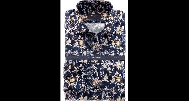 OLYMP SIGNATURE Tailored Fit Overhemd nachtblauw, Bedrukt