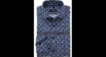 OLYMP SIGNATURE Tailored Fit Overhemd nachtblauw, Effen