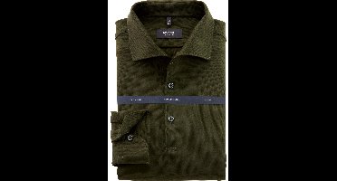 OLYMP SIGNATURE Regular Fit Poloshirt lange mouw grijs, Effen