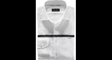 OLYMP SIGNATURE Tailored Fit Overhemd wit, Faux-uni