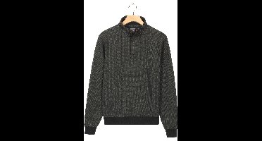 Baileys Regular Fit Half-Zip Sweater groen, Effen