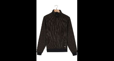 Baileys Regular Fit Sweatshirt ritssluitingbruin, Effen