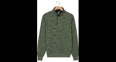 Baileys Regular Fit Sweatshirt Knoopsluitinggroen, Effen