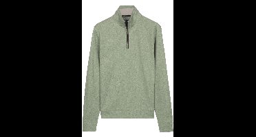Baileys Regular Fit Half-Zip Sweater groen, Effen